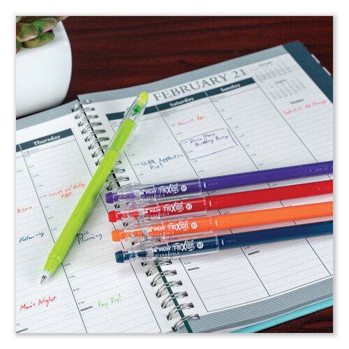 PIL32467 - Pilot - FriXion ColorSticks Erasable Gel Pen, Clipless Stick, Fine 0.7 mm, Red Ink, Red Barrel, Dozen