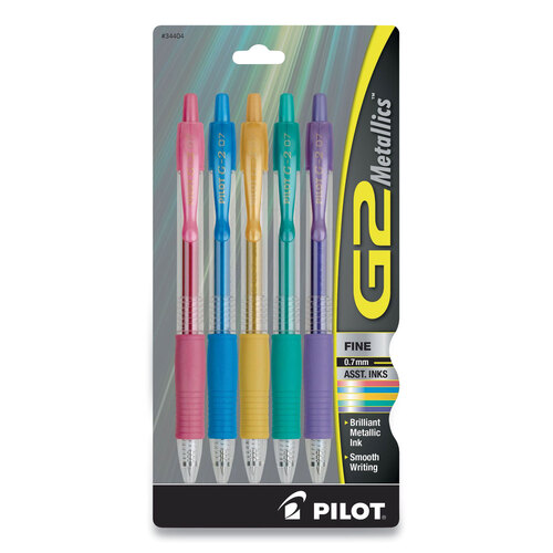 Pilot Frixion Clicker Erasable Gel Pen Fine 0.7mm 5Pack Assorted