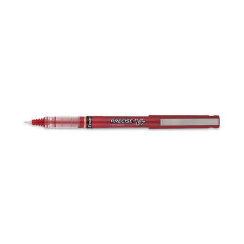 PIL35352 - Pilot - Precise V7 Roller Ball Pen, Stick, Fine 0.7 mm, Red Ink, Red Barrel, Dozen
