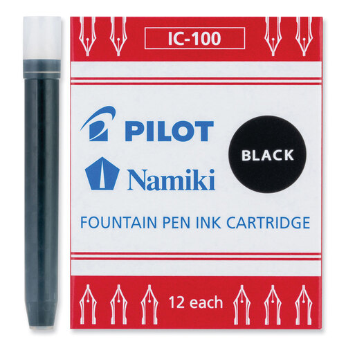 PIL69100 - Pilot - Plumix Fountain Pen Refill Cartridge, Black Ink, 12/Box