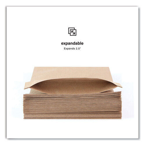PRB01915 - Paris Business Products - Expandable Mailer, Self-Adhesive Closure, 13.5 x 15.37 x 2.5, Kraft, 250/Carton