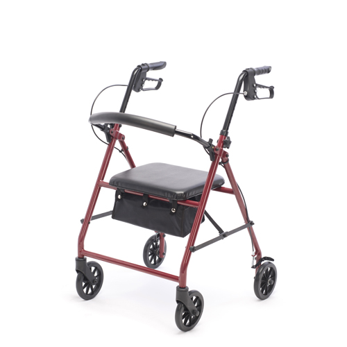 PTCRLADST6-RD - Proactive Medical - Protekt Rollator Steel (Red)