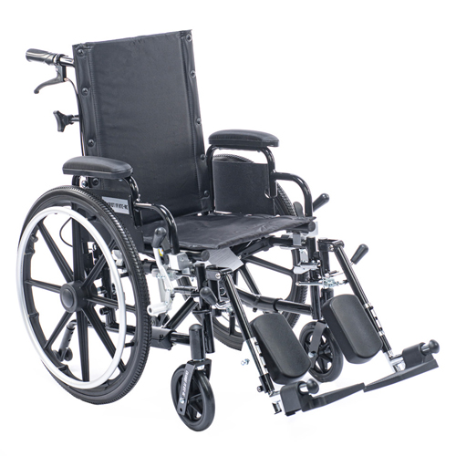 Drive Medical Viper Plus Lightweight Reclining Wheelchair w Leg rest and  Flip Back Desk Arms 14 Seat Black