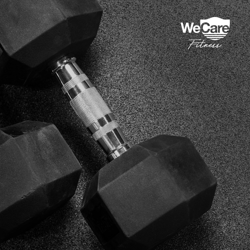 JEGWDN100013 - WeCare - Rubber-Coated 20 lbs Dumbbells (Set of Two) - Black