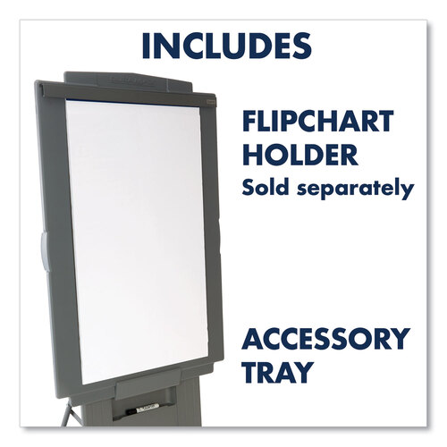 QRT200E - Quartet - Duramax Portable Presentation Easel, Adjusts 39&quot; to 72&quot; High, Plastic, Gray