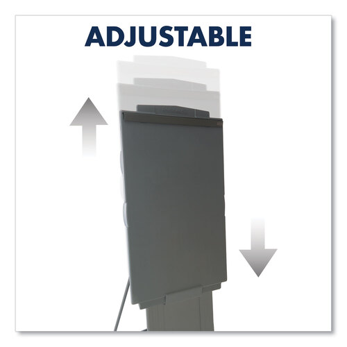 QRT200E - Quartet - Duramax Portable Presentation Easel, Adjusts 39&quot; to 72&quot; High, Plastic, Gray