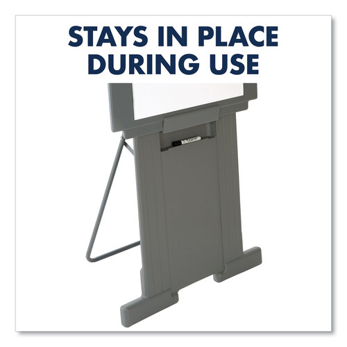 QRT200E - Quartet - Duramax Portable Presentation Easel, Adjusts 39&quot; to 72&quot; High, Plastic, Gray