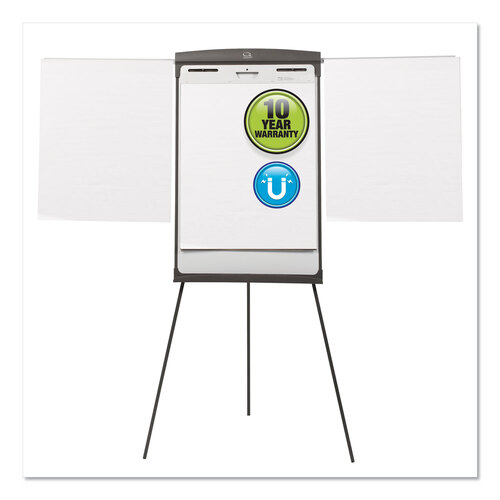 QRT67E - Quartet - Magnetic Dry Erase Easel, 27 x 35, Graphite Surface, Graphite Plastic Frame
