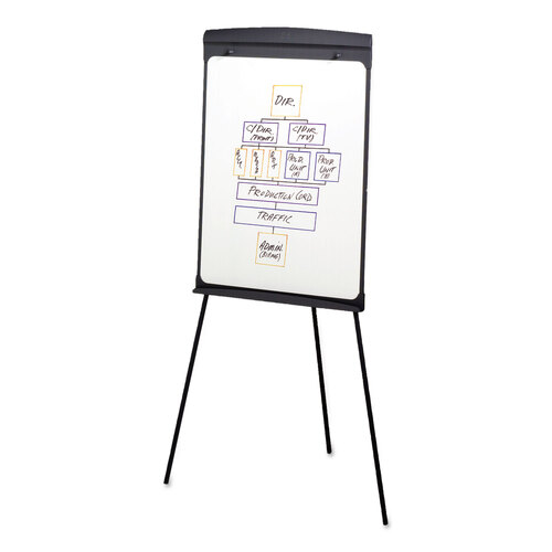 QRT67E - Quartet - Magnetic Dry Erase Easel, 27 x 35, Graphite Surface, Graphite Plastic Frame