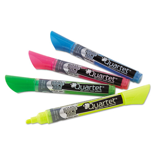 QRT79551 - Quartet - Neon Dry Erase Marker Set, Broad Bullet Tip, Assorted Colors, 4/Set