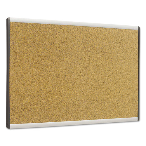 QRTARCB2414 - Quartet - ARC Frame Cubicle Cork Board, 24 x 14, Natural Surface, Silver Aluminum Frame
