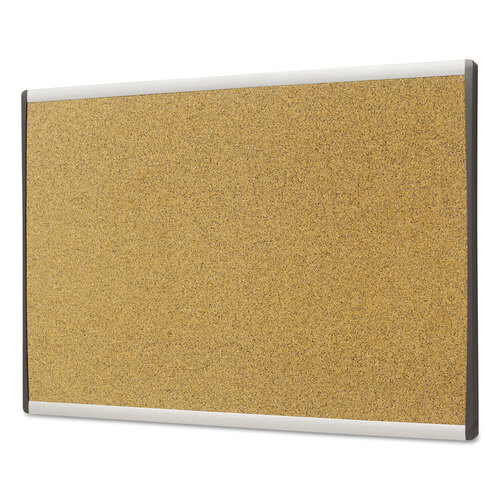 QRTARCB3018 - Quartet - ARC Frame Cubicle Cork Board, 30 x 18, Natural Surface, Silver Aluminum Frame