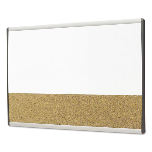 QRTARCCB3018 - Quartet - ARC Frame Cubicle Dry Erase/Cork Board, 30 x 18, Natural/White Surface, Silver Aluminum Frame