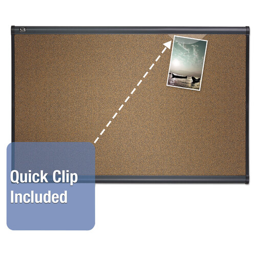 QRTB244G - Quartet - Prestige Bulletin Board, Brown Graphite-Blend Surface, 48 x 36, Graphite Gray Aluminum Frame