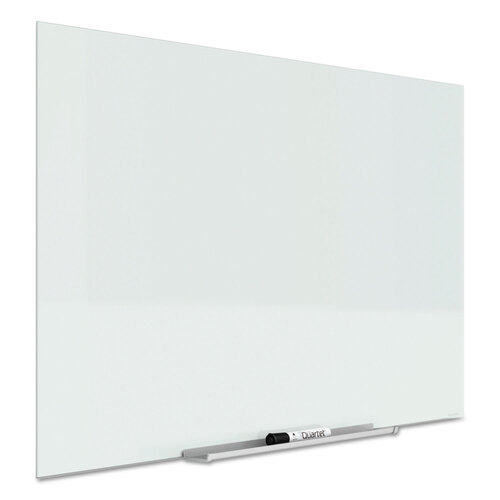 Quartet InvisaMount Magnetic Glass White Surface Frameless Marker Board, 39 x 22 inch