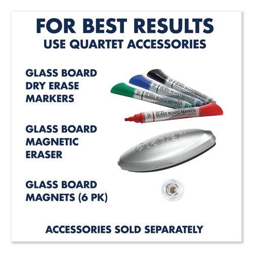 QRTG7248F - Quartet - Infinity Glass Marker Board, 72 x 48, Frosted Surface