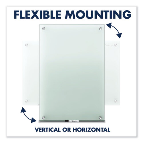 QRTG7248F - Quartet - Infinity Glass Marker Board, 72 x 48, Frosted Surface