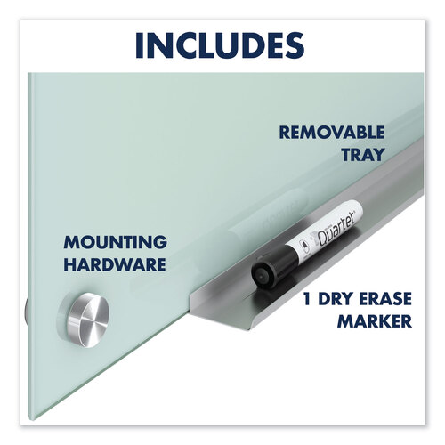 QRTG7248F - Quartet - Infinity Glass Marker Board, 72 x 48, Frosted Surface