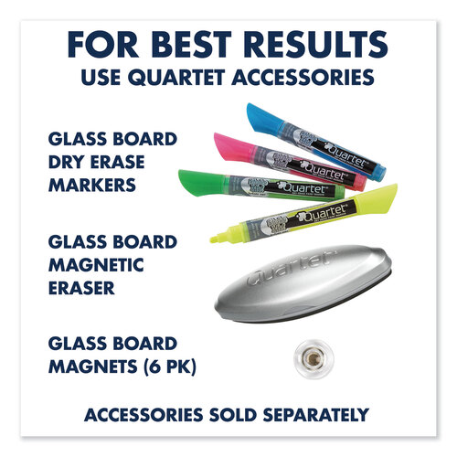 QRTG9648B - Quartet - Infinity Glass Marker Board, 96 x 48, Black Surface