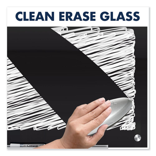 QRTG9648B - Quartet - Infinity Glass Marker Board, 96 x 48, Black Surface
