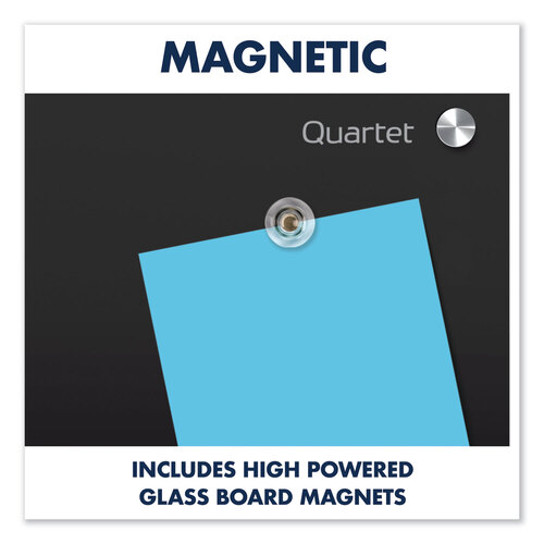 QRTG9648B - Quartet - Infinity Glass Marker Board, 96 x 48, Black Surface