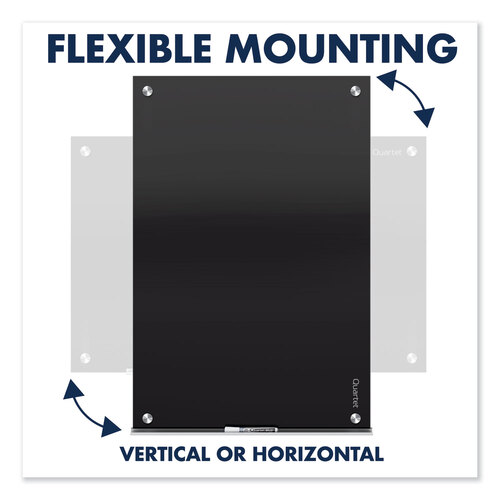 QRTG9648B - Quartet - Infinity Glass Marker Board, 96 x 48, Black Surface