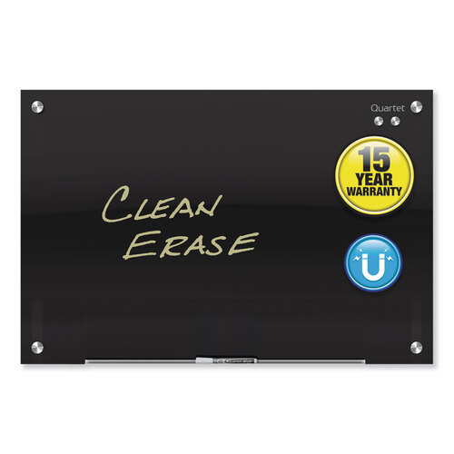 QRTG9648B - Quartet - Infinity Glass Marker Board, 96 x 48, Black Surface