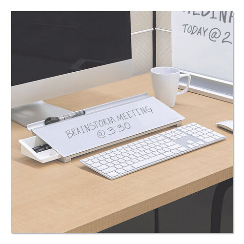 QRTGDP186 - Quartet - Glass Dry Erase Desktop Computer Pad, 18 x 6, White Surface
