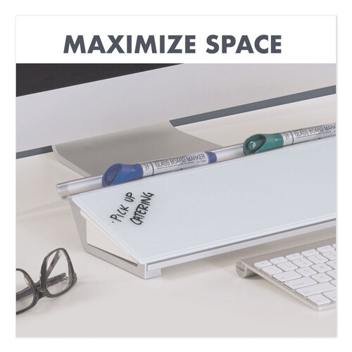 QRTGDP186 - Quartet - Glass Dry Erase Desktop Computer Pad, 18 x 6, White Surface