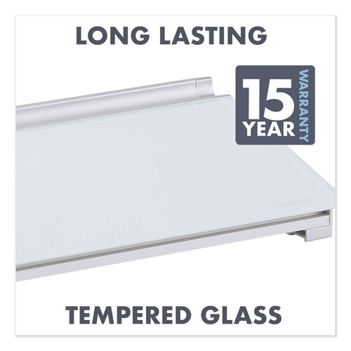 QRTGDP186 - Quartet - Glass Dry Erase Desktop Computer Pad, 18 x 6, White Surface
