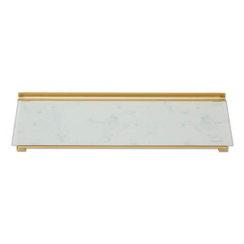 QRTGDP186M - Quartet - Glass Dry Erase Desktop Computer Pad, 18 x 6, Marble Surface