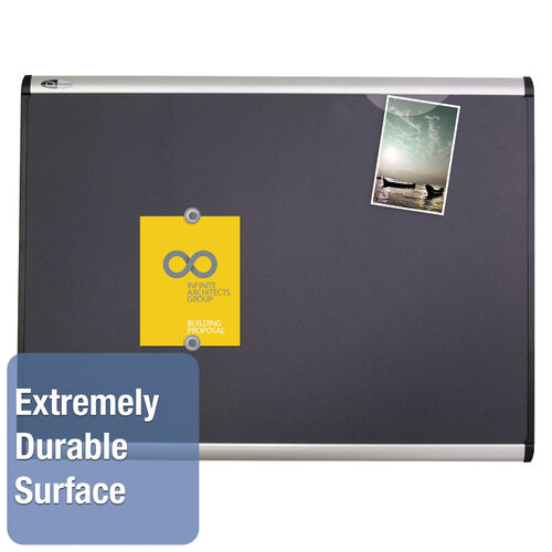 Prestige Plus Magnetic Fabric Bulletin Boards, 48 x 36, Gray Surface, Silver Aluminum Frame Prestige Plus Magnetic Fabric Bulletin Boards, 48 x 36, Gray Surface, Silver Aluminum Frame