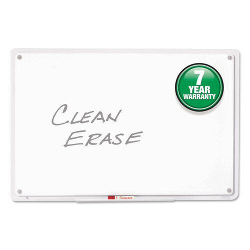 QRTTM3623 - Quartet - iQ Total Erase Translucent-Edge Board, 36 x 23, White Surface, Clear Plastic Frame