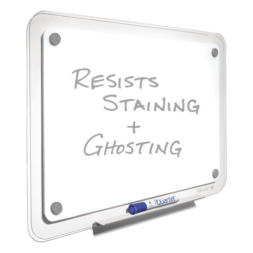 QRTTM3623 - Quartet - iQ Total Erase Translucent-Edge Board, 36 x 23, White Surface, Clear Plastic Frame