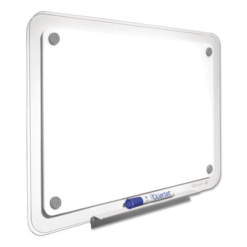 QRTTM3623 - Quartet - iQ Total Erase Translucent-Edge Board, 36 x 23, White Surface, Clear Plastic Frame