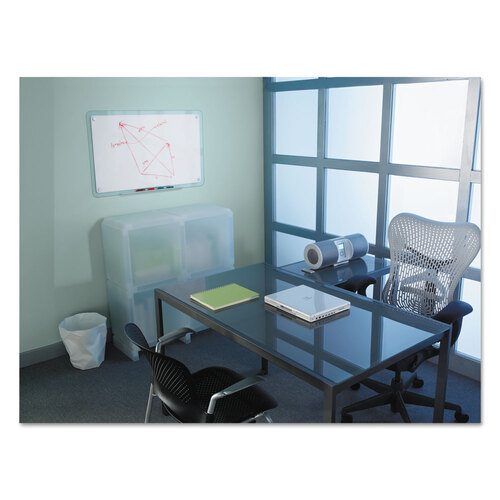 QRTTM3623 - Quartet - iQ Total Erase Translucent-Edge Board, 36 x 23, White Surface, Clear Plastic Frame
