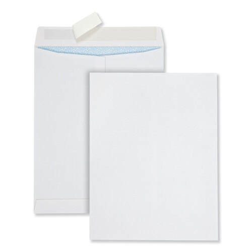 QUA44929 - Quality Park - Redi-Strip Security Tinted Envelope, #13 1/2, Square Flap, Redi-Strip Adhesive Closure, 10 x 13, White, 100/Box