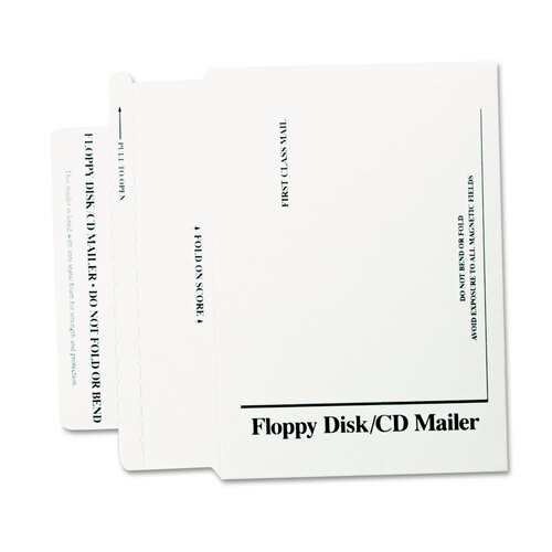 QUAE7265 - Quality Park - Disk/CD Foam-Lined Mailers for CDs/DVDs, Square Flap, Redi-Strip Adhesive Closure, 8.5 x 6, White, 25/Box