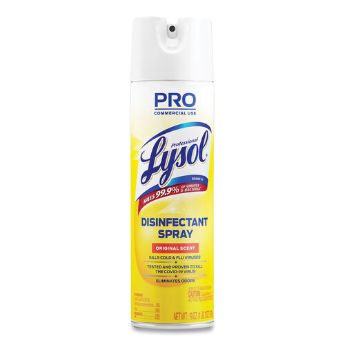 Stock Bureau - LYSOL Spray Désinfectant Antibactérien Multi-Surfaces et  Textiles sans Javel Parfum Frais 400ml