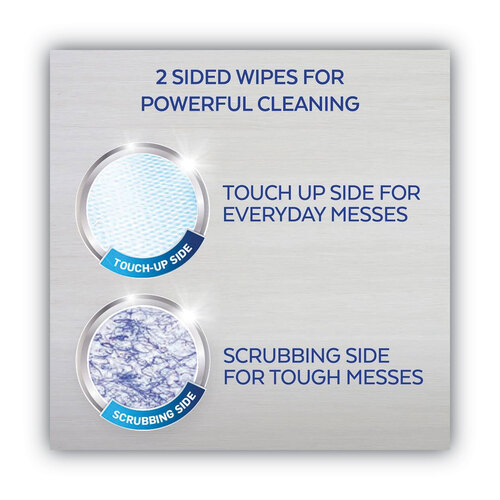 RAC81700 - Reckitt Benckiser - Reckitt Benckiser Dual Action Disinfecting Wipes, 7 x 7.5, Citrus, White/Purple, 75/Canister