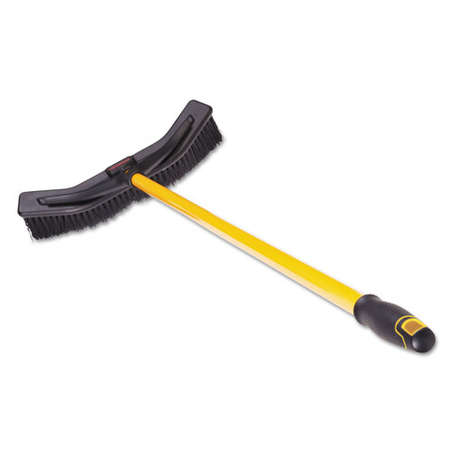 RCP2018727 - Rubbermaid Commercial - Maximizer Push-to-Center Broom, Poly Bristles, 18 x 58.13, Steel Handle, Yellow/Black