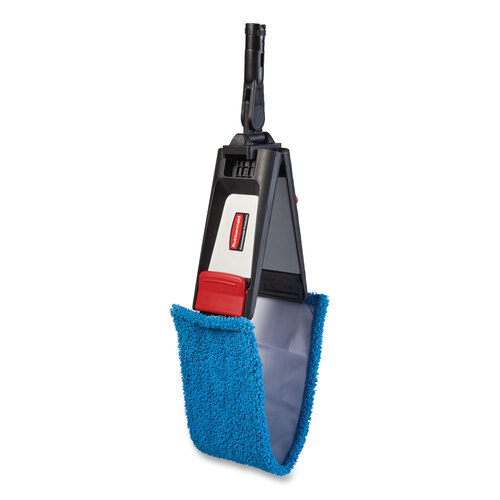 RCP2132427 - Rubbermaid - Adaptable Flat Mop Pads, Microfiber, 19.5 x 5.5, Blue
