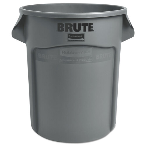 RCP262000GRA - Rubbermaid Commercial - Vented Round Brute Container, 20 gal, Plastic, Gray