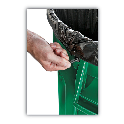 RCP2632DGR - Rubbermaid Commercial - Vented Round Brute Container, 32 gal, Plastic, Dark Green