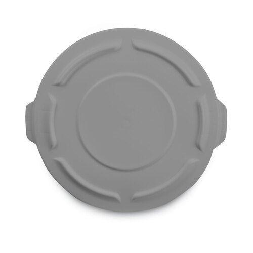 RCP265400GY - Rubbermaid Commercial - Round Flat Top Lid, for 55 gal Round BRUTE Containers, 26.75&quot; Diameter, Gray