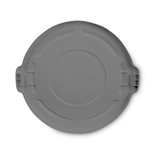 RCP265400GY - Rubbermaid Commercial - Round Flat Top Lid, for 55 gal Round BRUTE Containers, 26.75&quot; Diameter, Gray