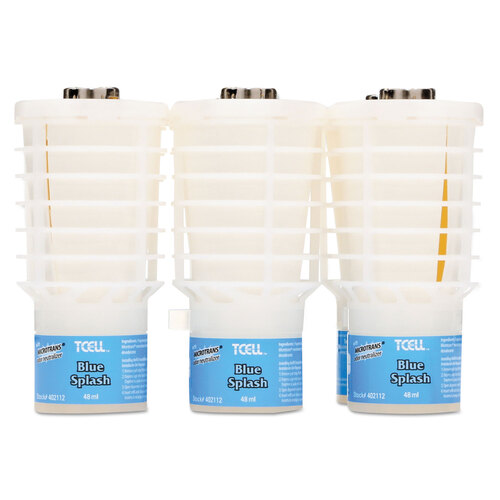 RCP402112 - Rubbermaid Commercial - TCell Microtrans Odor Neutralizer Refill, Blue Splash, 48 mL, 6/Carton