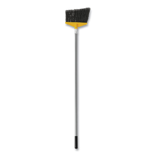 RCP6385GRA - Rubbermaid Commercial - Angled Large Broom, 48.78&quot; Handle, Silver/Gray