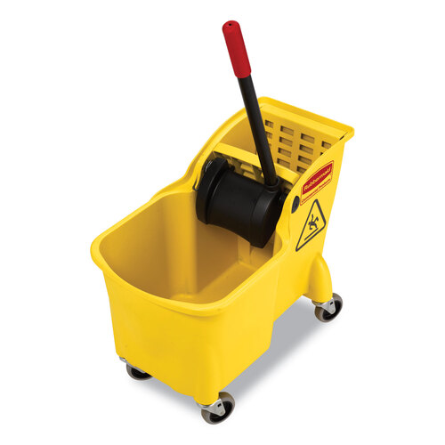 RCP738000YEL - Rubbermaid Commercial - Tandem 31-Quart Bucket/Wringer Combo, Reverse, Yellow