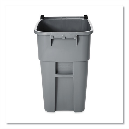 RCP9W27GY - Rubbermaid Commercial - Square Brute Rollout Container, 50 gal, Molded Plastic, Gray